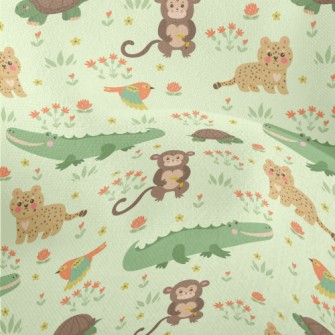 Cute And Lovable Animals Lightweight Performance Linen