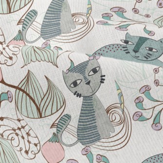 Hand Painted Textured Cat Flow Modern Jersey