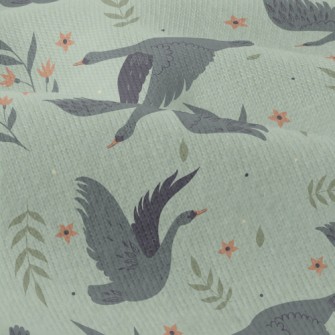 Gray And Black Elegant Swan Modern Jersey