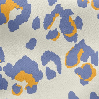 Purple Hand-painted Leopard Pr Jersey Backed Fleece