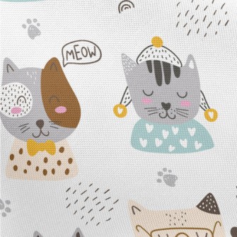 Modern Cute Cat Pongee