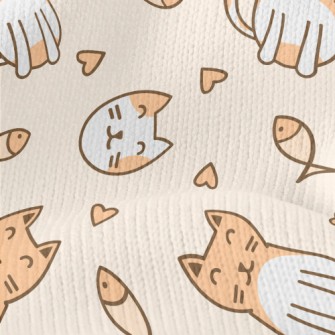 Cute And Well Behaved Cat Stretch Jersey