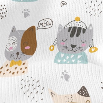 Modern Cute Cat Stretch Jersey