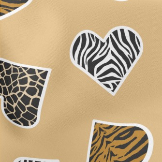 Heart Shape Animal Print Lightweight Cotton Poplin