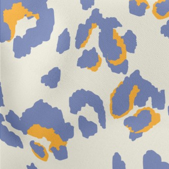 Purple Hand-painted Leopard Pr Lightweight Cotton Poplin