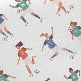 Various Football Players Midweight Cotton Poplin