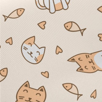 Cute And Well Behaved Cat Midweight Cotton Poplin