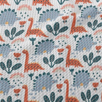 Children's Silly Dinosaur Birdseye Piqué