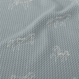 Line Style Horses Birdseye Piqué