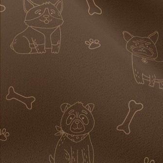 Simple Line Dog Chiffon