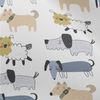 Various Hand-painted Cute Dogs Chiffon