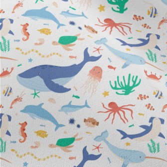 Cute Different Marine Creature Chiffon
