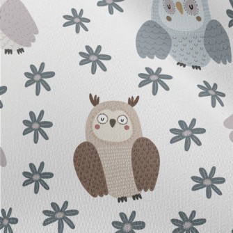 Gentle And Casual Owl Chiffon