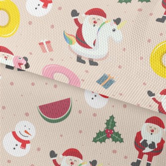 Children Santa Claus And Snowm Waterproof Oxford