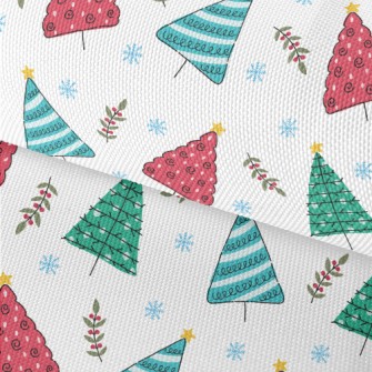 Colorful Hand Drawn Christmas  Waterproof Oxford