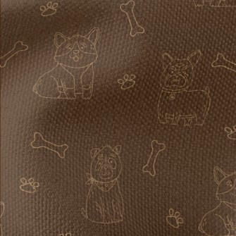 Simple Line Dog Waterproof Canvas