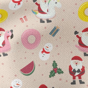 Children Santa Claus And Snowm Waterproof Canvas