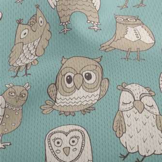 Various Cute Owls Athletic Mesh Flat Back