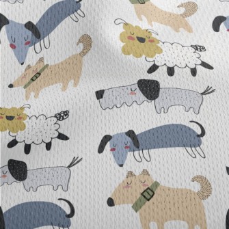Various Hand-painted Cute Dogs Athletic Mesh Flat Back