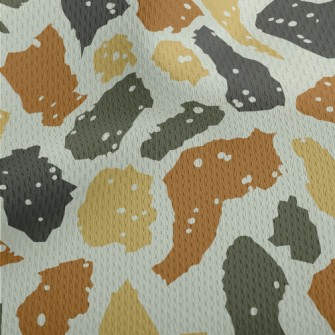 Italian Brown Irregular Patter Athletic Mesh Flat Back