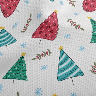 Colorful Hand Drawn Christmas  Athletic Mesh Flat Back