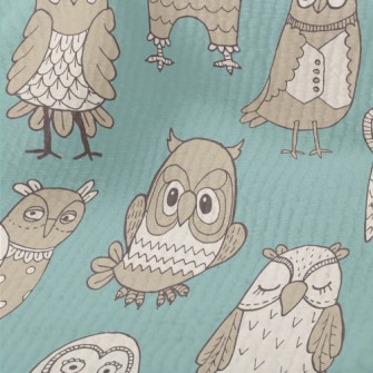 Various Cute Owls Terry
