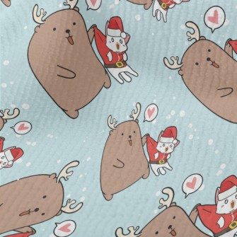 Christmas Cat And Elk Terry