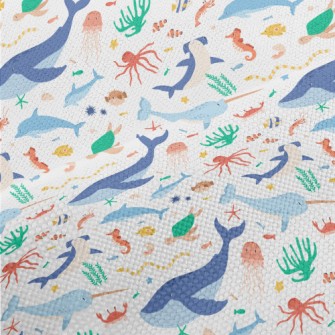 Cute Different Marine Creature Performance Linen