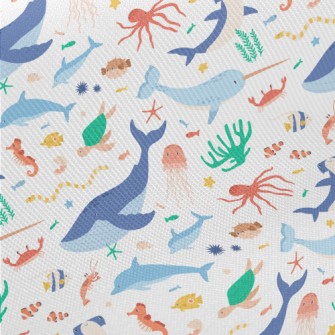 Cute Different Marine Creature Twill