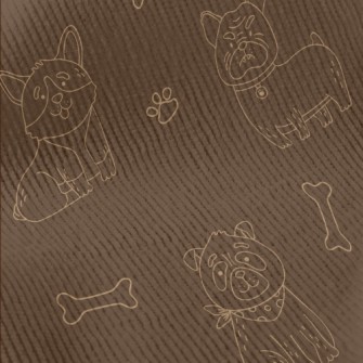 Simple Line Dog Standard Corduroy