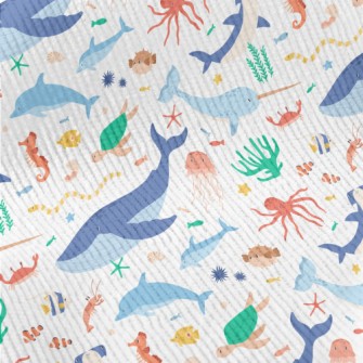 Cute Different Marine Creature Standard Corduroy