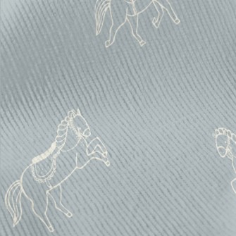 Line Style Horses Standard Corduroy