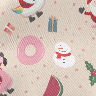 Children Santa Claus And Snowm Standard Corduroy