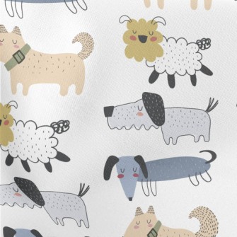 Various Hand-painted Cute Dogs Stretch Ponte