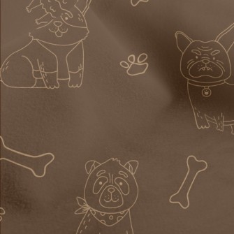 Simple Line Dog Micro Fleece