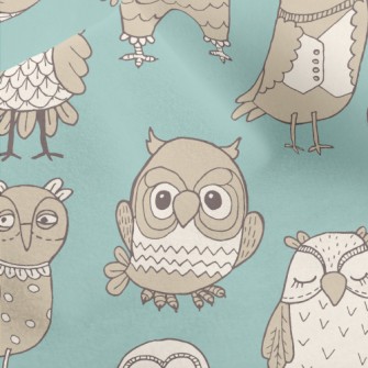 Various Cute Owls Micro Fleece