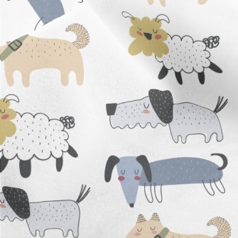 Various Hand-painted Cute Dogs Micro Fleece