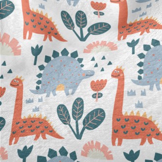 Children's Silly Dinosaur Minky