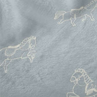 Line Style Horses Minky