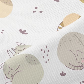 Relaxed And Comfortable Cat Piqué