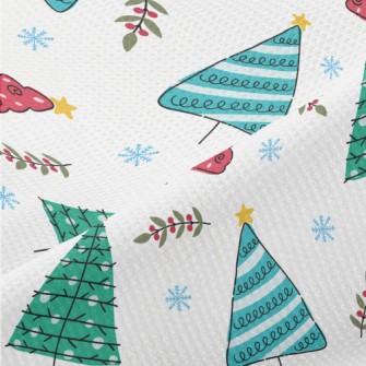 Colorful Hand Drawn Christmas  Piqué