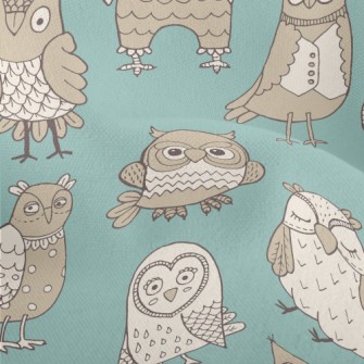 Various Cute Owls Lightweight Performance Linen