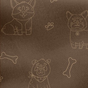 Simple Line Dog Jersey Backed Fleece