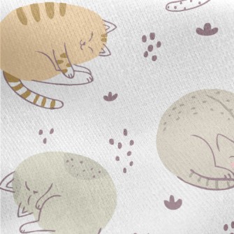 Relaxed And Comfortable Cat Jersey Backed Fleece