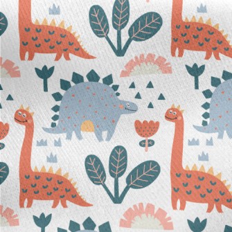 Children's Silly Dinosaur Jersey Backed Fleece