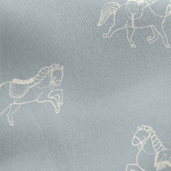 Line Style Horses Jersey Backed Fleece