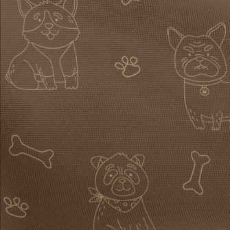 Simple Line Dog Pongee
