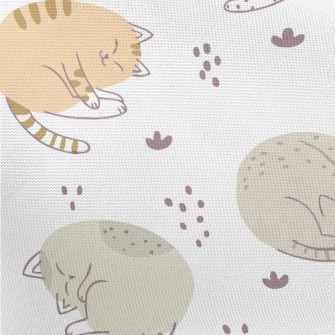 Relaxed And Comfortable Cat Pongee