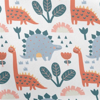 Children's Silly Dinosaur Pongee