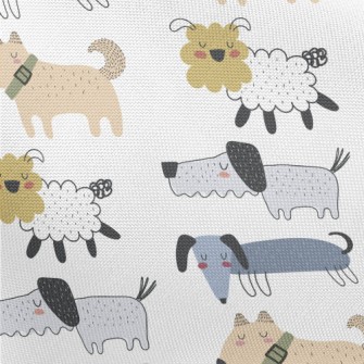 Various Hand-painted Cute Dogs Pongee